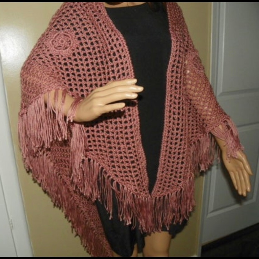 Beautiful Unique Shawl One of a Kind Hand Crochets
